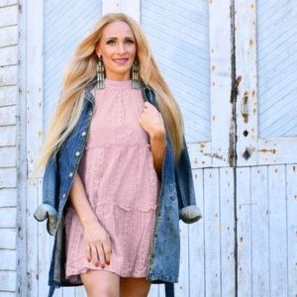 COUNTRY DOLLZ BabyDoll Pink Lace Dress - Picture 7 of 7